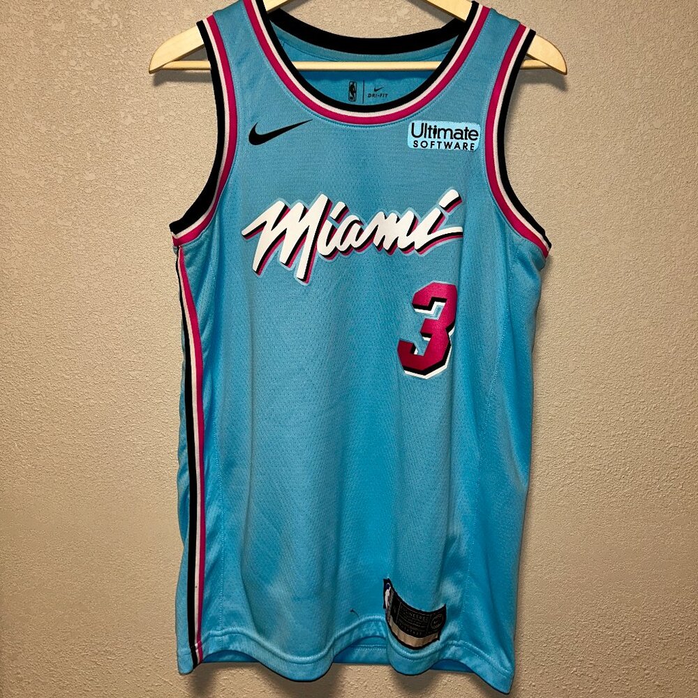 Nike Dri-Fit Miami Heat Dwyane Wade Vice City Blue Edition Jersey
